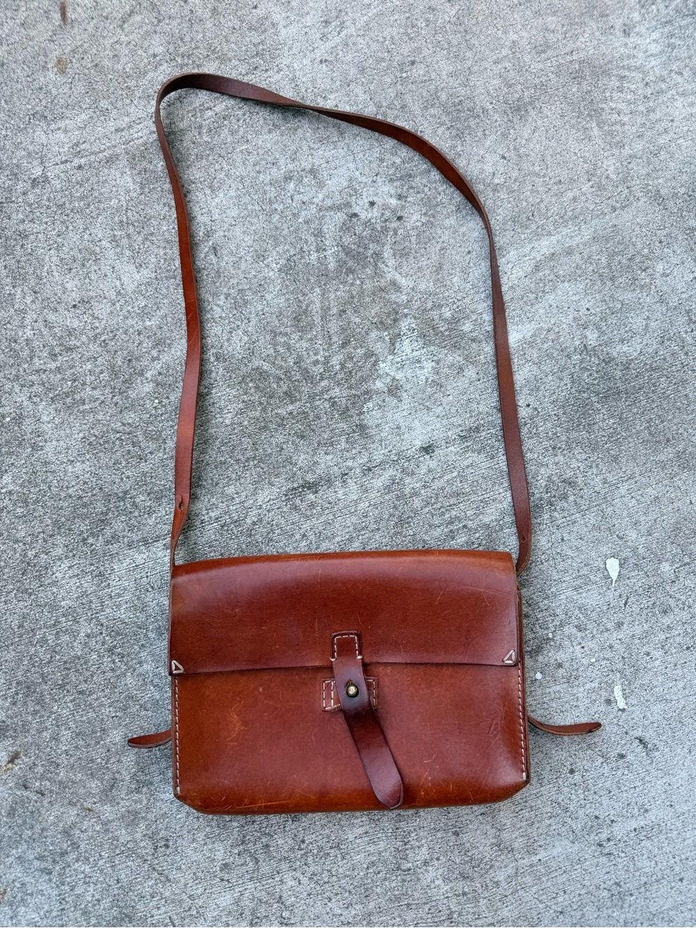 Madewell 1937 Sling Crossbody Messenger Leather Brown Bag Style A4147